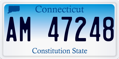 CT license plate AM47248