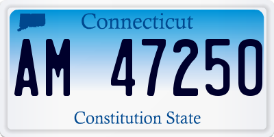 CT license plate AM47250