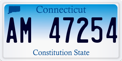 CT license plate AM47254