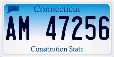 CT license plate AM47256
