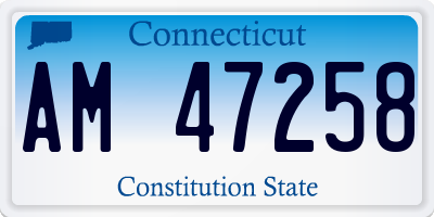 CT license plate AM47258