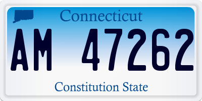 CT license plate AM47262