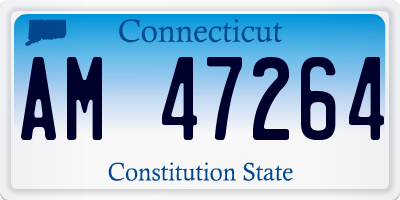 CT license plate AM47264