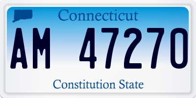 CT license plate AM47270