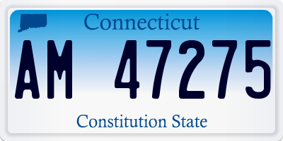 CT license plate AM47275