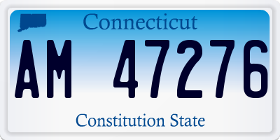 CT license plate AM47276