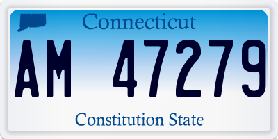 CT license plate AM47279