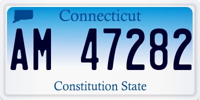 CT license plate AM47282