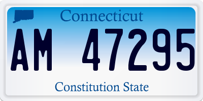 CT license plate AM47295