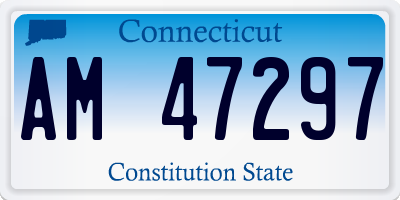 CT license plate AM47297