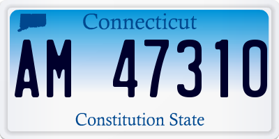 CT license plate AM47310