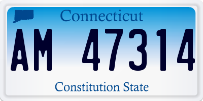 CT license plate AM47314