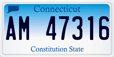 CT license plate AM47316