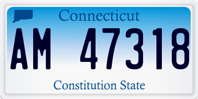 CT license plate AM47318