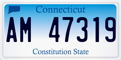 CT license plate AM47319