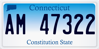 CT license plate AM47322