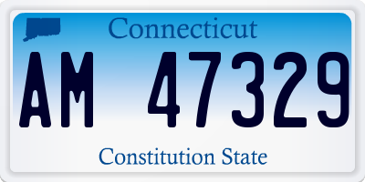 CT license plate AM47329