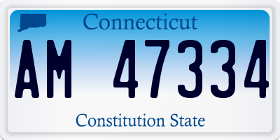 CT license plate AM47334