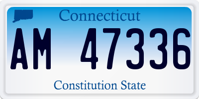 CT license plate AM47336