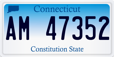 CT license plate AM47352