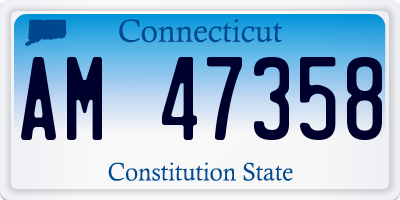 CT license plate AM47358