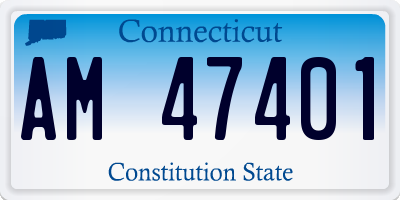 CT license plate AM47401