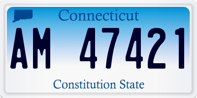 CT license plate AM47421
