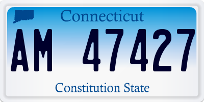 CT license plate AM47427