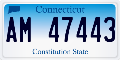 CT license plate AM47443