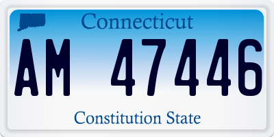 CT license plate AM47446