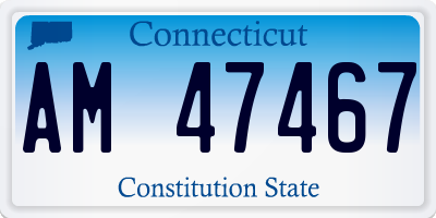 CT license plate AM47467