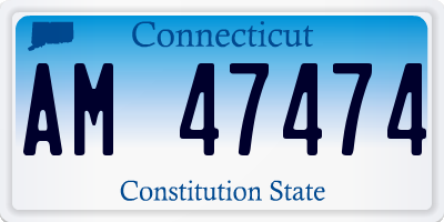CT license plate AM47474