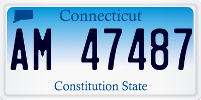 CT license plate AM47487