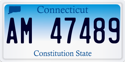 CT license plate AM47489