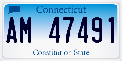 CT license plate AM47491