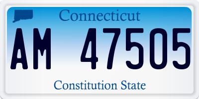 CT license plate AM47505