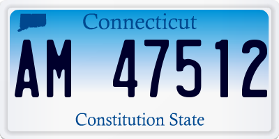 CT license plate AM47512