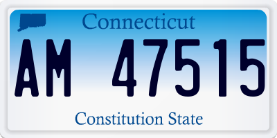 CT license plate AM47515