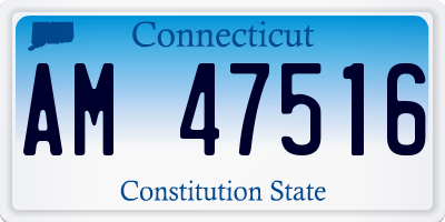 CT license plate AM47516