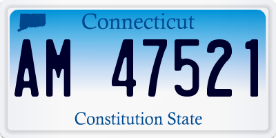 CT license plate AM47521