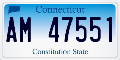 CT license plate AM47551