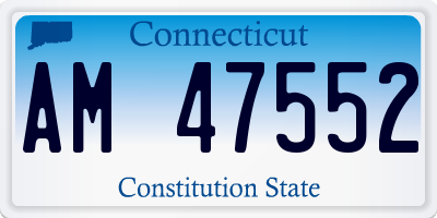 CT license plate AM47552