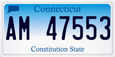CT license plate AM47553