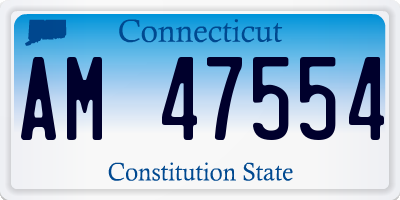 CT license plate AM47554