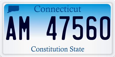 CT license plate AM47560