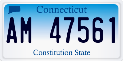 CT license plate AM47561
