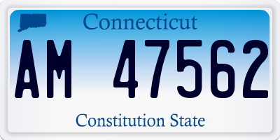 CT license plate AM47562