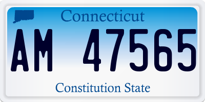 CT license plate AM47565