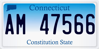 CT license plate AM47566