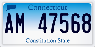 CT license plate AM47568
